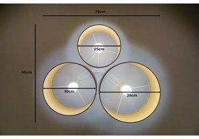 Duolla - Stropné svietidlo ROLLER TRIO 3xE27/60W/230V hnedá