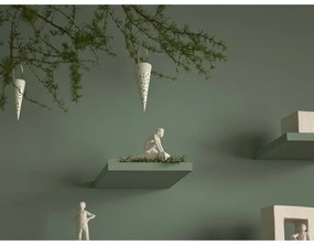 Biela keramická závesná dekorácia Kähler Design Cone, výška 14,5 cm