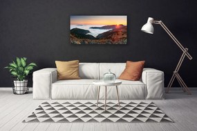 Obraz Canvas Hory mraky slnko krajina 140x70 cm