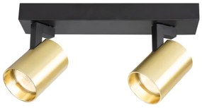 Bodové svietidlo VOLF 2xGU10/10W/230V zlatá/čierna