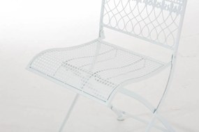 Kovová skladacia stolička Kiran - Biela