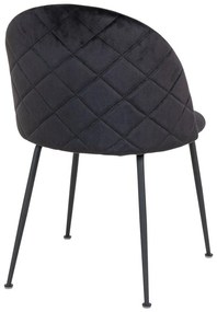 Čierne zamatové jedálenské stoličky v súprave 2 ks Geneve – House Nordic