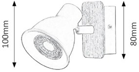 Rabalux 5902 - Nástenné bodové svietidlo MAC 1xGU10/15W/230V
