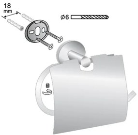 BISK Erga FOR YOU, držiak na toaletný papier s krytom, chrómová, ERG-01179