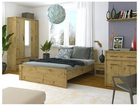 Manželská posteľ 160 DORIS (dub artisan). Vlastná spoľahlivá doprava až k Vám domov. 1091599