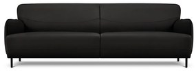 Čierna kožená pohovka Windsor &amp; Co Sofas Neso, 235 x 90 cm