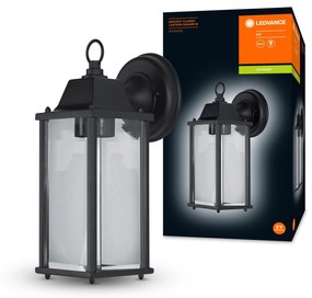 LEDVANCE Vonkajšie nástenné svietidlo ENDURA CLASSIC LANTERN BK, 1xE27, 60W, čierna, IP23