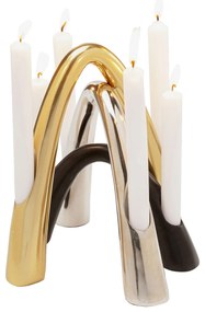 Bow Duo svietnik chrómový 21 cm