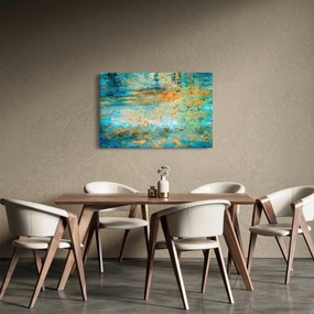 Obraz modrej abstrakcie (90x60 cm)