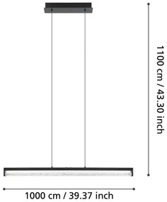 Eglo 900895 - LED Stmievateľný luster na lanku CARDITO LED/36W/230V