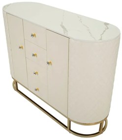 Dizajnová komoda Pembroke 120 cm biela