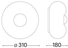 Ideal Lux - LED Stropné svietidlo ARIZONA 2xGX53/9W/230V pr. 31 cm biela