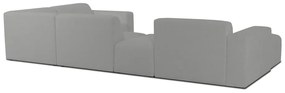 Sivá rohová pohovka z textílie buklé (do "U") Roxy – Scandic