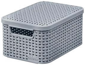 Sivý plastový úložný box s vekom 20x29x14 cm Style – Curver