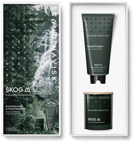 SKANDINAVISK Darčekový set SKOG (les) – vonná sviečka a krém na ruky