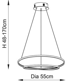 Endon 72479 - LED Luster na lanku SCRIBBLE LED/31,5W/230V 3000K zlatá