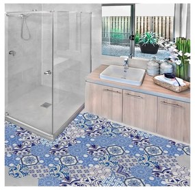 Sada 10 vodoodolných samolepiek na podlahu Ambiance Ursulina, 20 × 18 cm