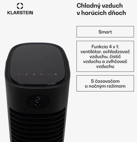 Klarstein Skytower Grand Smart, ochladzovač vzduchu, 80 W, 480 m³/h, 8 l, mobilný