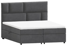 Sivá boxspring posteľ s úložným priestorom 140x200 cm Lola – Ropez
