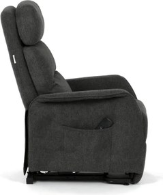 Polohovacie kreslo sivé, elektrické TV-L8960 GREY2