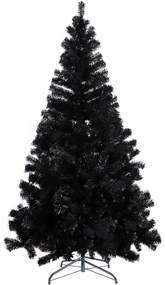 Čierny umelý vianočný stromček, 180 cm 708 vetiev
