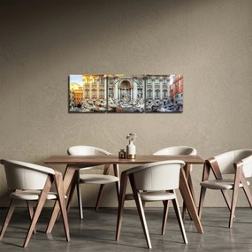 Obraz - Fontána di Trevi (s hodinami) (90x30 cm)