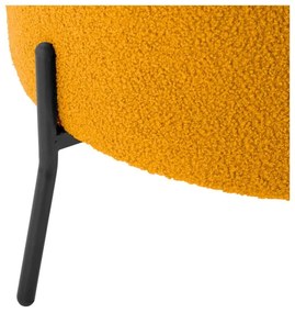 Okrovožlté kreslo z textílie buklé Noble – Leitmotiv