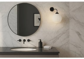 Nástenné svietidlo Costa, 1x biele sklenené tienidlo, b