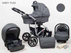 Kombinovaný kočík Raf-pol Largo - Grey Flex (3-kombinácia)