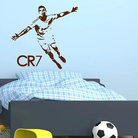 Veselá Stena Samolepka na stenu na stenu Cristiano Ronaldo Farba: černá