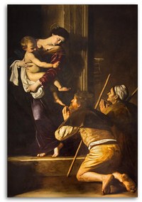 Gario Obraz na plátne Michelangelo Merisi da Caravaggio, Madona loretánska a pútnici, Rím Rozmery: 40 x 60 cm