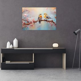 Obraz - Zamilovaní vtáčiky (90x60 cm)