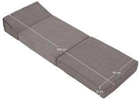 Skladacie kreslo/matrac MALEN, sivá