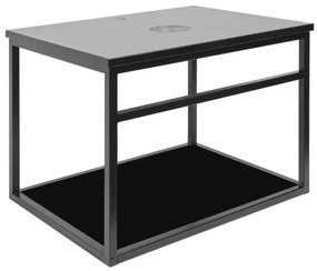 Konštrukcia s krycou doskou z umelého kameňa Naturel Industrial 59x45x45 cm čierna podložka KONZOLEUM60CTK, 1 ks