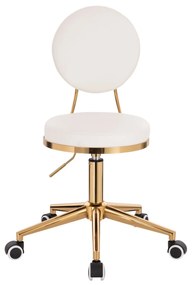 LuxuryForm DESIGN Taburet PORTO - bielo zlatý