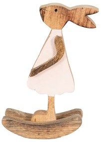 Drevená dekorácia králičie dievča v šatôčkach M - 14*7*25 cm