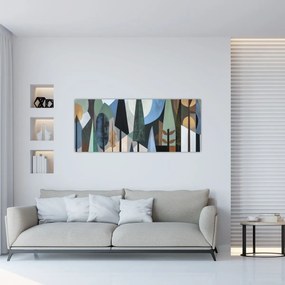 Obraz - Prírodná geometrická abstrakcia II. (120x50 cm)