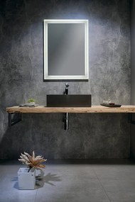 Sapho Sapho, FLUT LED podsvietené zrkadlo 600x800mm, biela, FT060