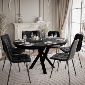 ROZKLADACÍ JEDÁLENSKÝ STÔL SALOME ČIERNY 100 / 140cm