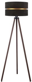 Duolla - Stojacia lampa DUO 1xE27/60W/230V pr. 44 cm čierna/hnedá