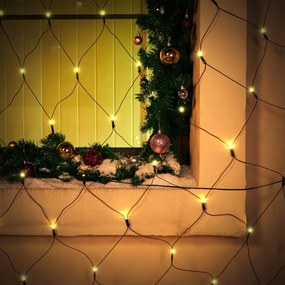 Vianočná LED svetelná sieť, teplá biela, 200x150cm