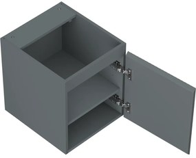 Mexen Rivel, kúpeľňová skrinka 40 cm, 1 dvierka, s drážkami, grafitová matná, 91A21-04047-1-BF66