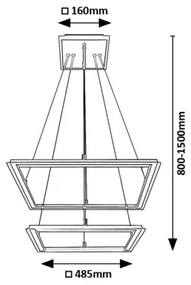 Rabalux 72243 - LED Luster na lanku SIDONA 2xLED/24W/230V 3000K