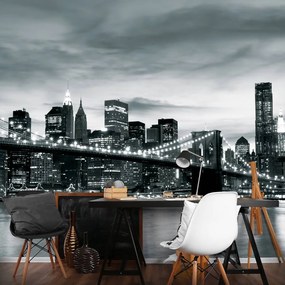 Fototapeta - New York a Brooklynský most (254x184 cm)
