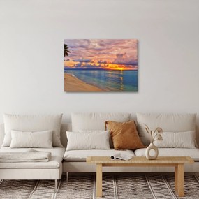 Obraz - Západ slnka na pláži (70x50 cm)