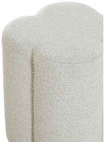 Krémový taburet z textílie buklé Nalani – Light &amp; Living