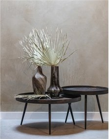 Čierny konferenčný stolík BePureHome Bounds, ø 76 cm