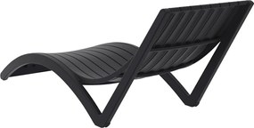 SLIM záhradné lehátko black
