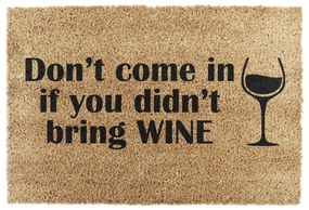 Rohožka z kokosového vlákna 40x60 cm Without Wine – Artsy Doormats