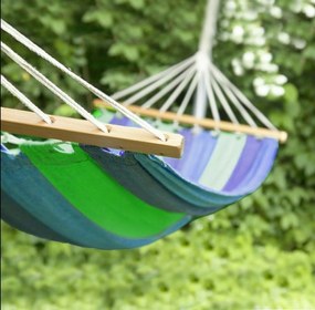 Bluegarden Bluegarden, 1-osobová záhradná hojdacia sieť 200x90 cm 480144B, modrá-zelená, OGR-09029